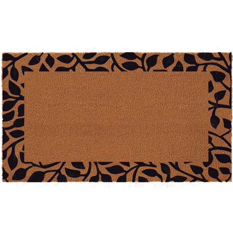 Gracie Oaks Natural Coco Coir Door Mat, Thick Durable Doormats For